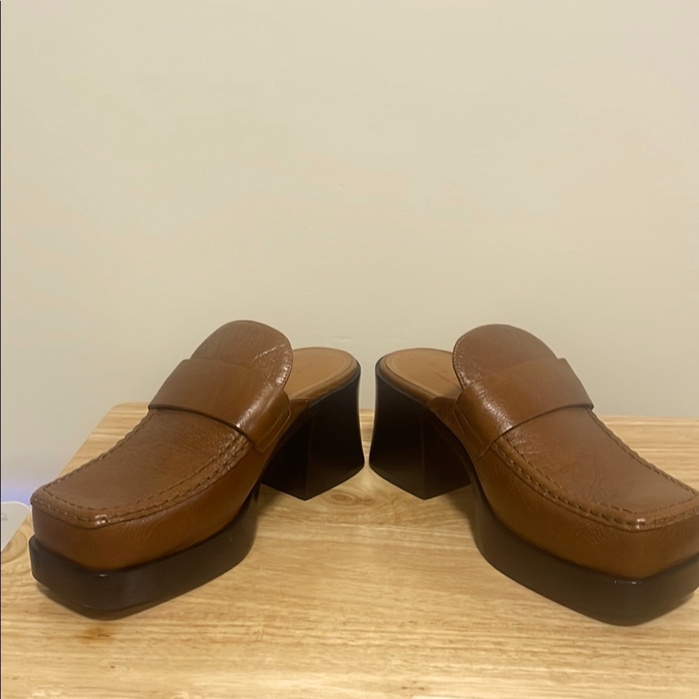 Marni Brown Leather Heeled Mule Size EU 38 - Picture 6 of 9